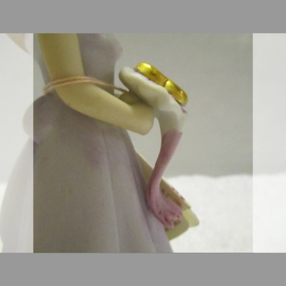 1982 Enesco GROWING UP GIRLS 8th Birthday Brunette Porcelain Figurine With Tag - Picture 3 of 12